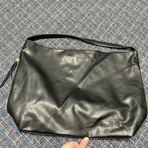 Preloved Donna Karan cosmetics black tote bag